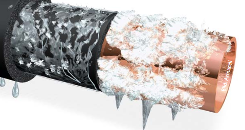 Elastomerer Dämmstoff im ewigen Eis