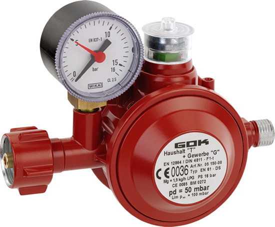 Druckregler mit TAE Thermische Absperreinrichtungen (Bild: GOK) Druckregler mit TAE Thermische Absperreinrichtungen (Bild: GOK)
