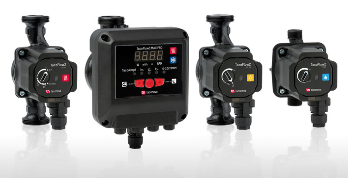 © Bild: Taconova Moderne Umwälzpumpen können vom Profi, also dem SHK-Anlagenmechaniker, auf den Bedarf eingestellt werden und auf diese Weise das gesamte System auf Effizienz trimmen.