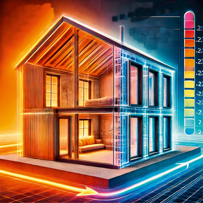 © Bild: DALL·E/Held/SBZ Monteur Heizlastberechnung und der Gebäudeenergieausweis sind eng verknüpft und stellen eine wichtige Grundlage für die energetische Bewertung von Gebäuden dar. Lesen Sie, mit welcher (Un-) Genauigkeit die darin eingerechneten U- Werte im Bestand eigentlich ermittelt werden können.